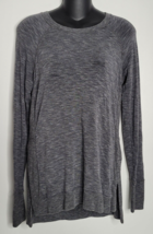 ATHLETA Womens XS Coaster Luxe Sweatshirt Gray Long Sleeves Soft Pullover Top - £20.53 GBP