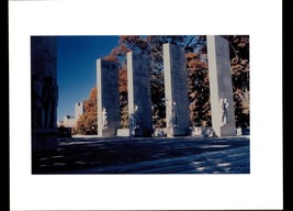 Vintage Photo Blacksburg Virginia Tech War Memorial Monument Fall View 8... - $12.86