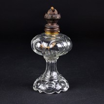 US Glass Moon Night Oil Lamp, Antique EAPG c1904 Miniature Daisy, 9873 4 7/8&quot; - £27.53 GBP