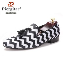 mixed color plaid pattern with black leather tassel men velvet shoes party and w - £222.85 GBP