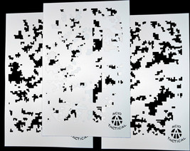 3 Pack! Vinyl Airbrush Camo Stencils 14&quot; 10 Mil -  Digital Camouflage - £10.93 GBP