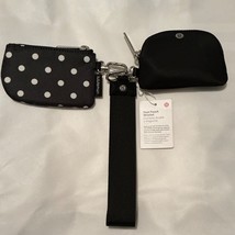 LULULEMON Dual Pouch Wristlet Simple Polka White Black NEW USPS SHIP - $1,772.59 MXN