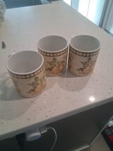 Sakura Victoria Coffee Mug Cup Pears Fruit Design Stoneware 3 Piece Set ... - $5.30