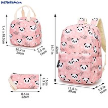 3Pcs/set Kids Bags Set Girls Unicorn Panda Printed Backpack and Pencil Case Scho - £53.25 GBP
