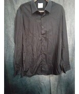 Bespoke Mens Black Longsleve Button-Up Shirt Sz L 16-16.5 34/35 9093BxAARE - $313.86 MXN