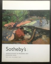 Sotheby&#39;s Catalog Impressionist &amp; Modern Art NY Evening November 7 2007 ... - £15.75 GBP