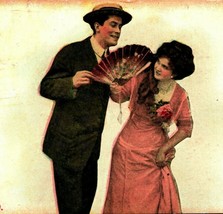 Comic Romance I&#39;d Be Pleased to Make Your Acquaintance 1910s Vtg Postcard - $8.86