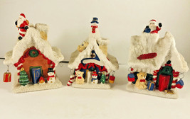 K&#39;s COLLECTION CERAMIC CHRISTMAS  HOUSES BUILDINGS -  LOT OF 3 - £15.80 GBP