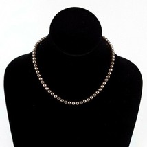 Womens Faux Pearl Choker Necklace Brown Bronze EUC - $13.81