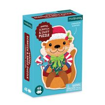 Mudpuppy Cinnamon Otter  48 Piece Mini Scratch & Sniff Puzzle with Colorful and - $9.89
