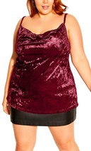 City Chic Women&#39;s Apparel Women&#39;s Plus Size Cami Velvet Lust, Ruby, S - £8.99 GBP