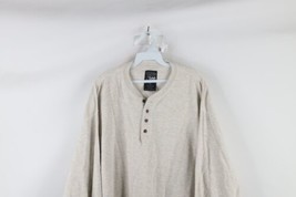 Vtg 90s Streetwear Men XL Blank Heavyweight Baggy Fit Long Sleeve Henley T-Shirt - £38.89 GBP