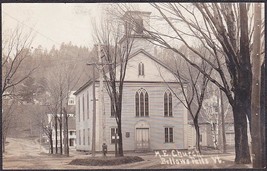 Bellows Falls, VT RPPC Pre-1920 Photo Postcard - Methodist Episcopal Church - £10.21 GBP