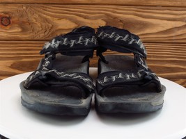 Teva Sz 10 Slip-On Sandals Black Synthetic Men Hook &amp; Loop - £30.96 GBP