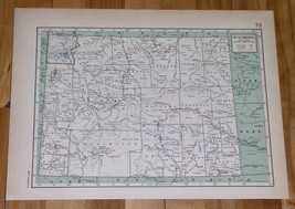 1944 Vintage Wwii Map Of Wyoming Cheyenne Yellowstone Verso Wisconsin Milwaukee - £13.44 GBP