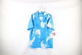 NOS Vintage 90s Streetwear Mens Large Flower Hawaiian Bowling Button Shirt USA - £62.09 GBP