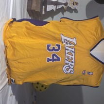 Champion XL Los Angeles Lakers Shaq O Neal Gold Jersey Vintage Basketball Jersey - £31.13 GBP