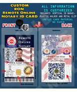 CUSTOM PVC ID Card w/ Clip for RON (Remote Online Notary Public) Everyth... - $38.22