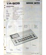 Roland TR-505 Drum Machine Original Service Manual, Schematics, Parts Li... - $49.99