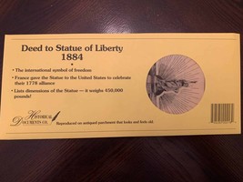 Deed to Statue of Liberty - $4.10 CAD