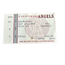 Seattle Mariners @ California Angels September 15, 1993 Griffey RBI C. Davis 2HR - $15.00