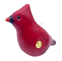 Cardinal Bird Candle Shaped Wax Red Figure New Vintage Christmas Display Decor - $27.80