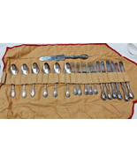 19 LOT VINTAGE SILVER PLATED J C SCHMIDT S KNIVES, FORKS, SPOONS, CAKE K... - £25.39 GBP