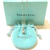 Tiffany &amp; Co. Elsa Peretti Tear Drop Necklace Pendant Top Silver 925 W/Box - $87.07