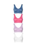 Rhonda Shear 4‑Pack Original Ahh Bras S (CH/Petite)Lilac, Rose, Green, a... - $41.83 CAD