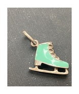 TIFFANY &amp; CO 925 STERLING SILVER BLUE ENAMEL ICE SKATE CHARM SKY - $642.21