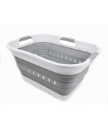 30L (8 Gallon) Collapsible 3 Handled Plastic Laundry Basket - Foldable P... - $42.99