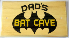 Large Personalised Bat Cave Plaque / Sign - Bedroom Shed Door Kids Dad Hero - $19.09