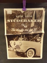 New 1951 Studebaker The Thrifty One for &#39;51 Sales Brochure Champion Comm... - £52.96 GBP