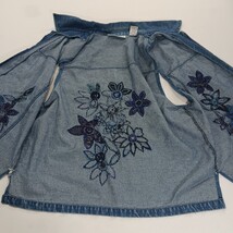 Draper’s & Damon’s RN#81492 Women’s PL Blue Embroidery Floral Cotton Denim Vest image 10