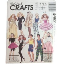 McCall's Crafts 5462 Fashion Female and 2 Male Dolls' Clothes 11.5" 12.5" UC - $7.78