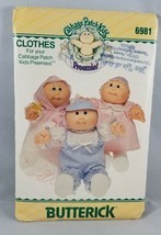 Vintage Butterick Cabbage Patch Kid Preemie Doll Clothes Sewing Pattern 1984 - £6.23 GBP