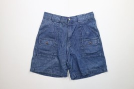 Vintage Cabelas Womens 12 Distressed Baggy Fit Denim Jean Cargo Shorts J... - $44.50