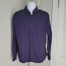 Denim &amp; Flower Ricky Singh Button Up Shirt Sz XL Purple &amp; Pink Long Sleeve - $22.49