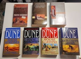 Lot of 7 Frank Herbert Paperback Novels Dune Series House God Emperor Messiah - £42.28 GBP