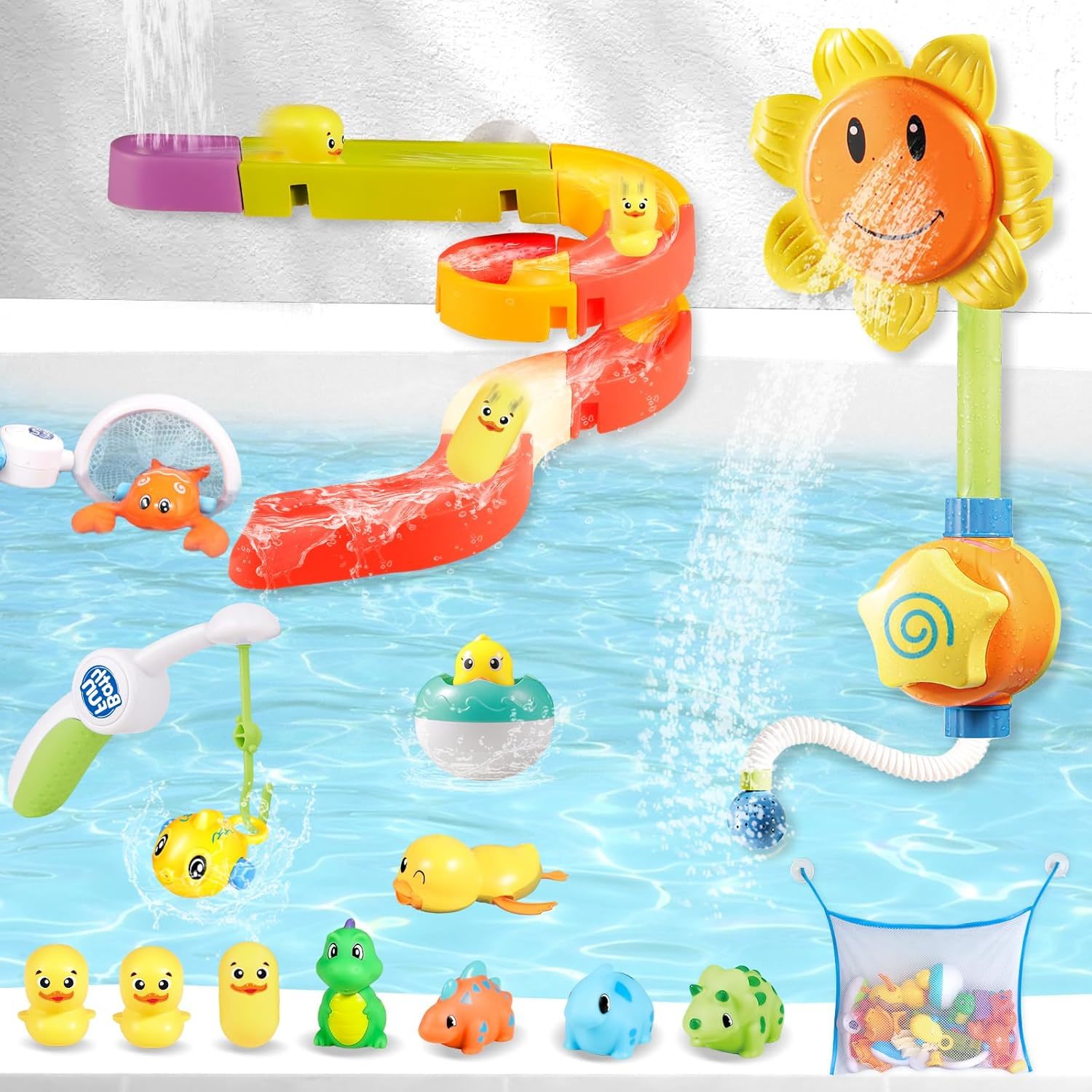 Bath Toys, A No-Hole Dinosaur Fun Bath Time Gift Set For Girls And Boys ... - $43.96