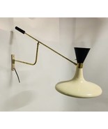 1950s Mid Century Wall Sconce Light Long Swing Arm Wall fixture Brass Me... - $5,377.35 MXN