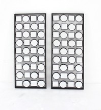 Set of Two 30" X 12" Bronze Mirrored Metal Abstract Wall Decor - $4,491.71 MXN