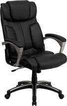 Black Leathersoft Executive Swivel Office Chair With Arms From Flash Furniture. - £234.80 GBP