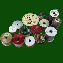 Christmas Ribbons - Assorted Designs, Holiday Craft &amp; Gift Wrap / Lots O... - $48.51