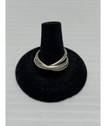 NEW  Sterling Silver Three Ring Wedding Band 925 Size 9.5 Estate Jewelry KG - $363.49 MXN