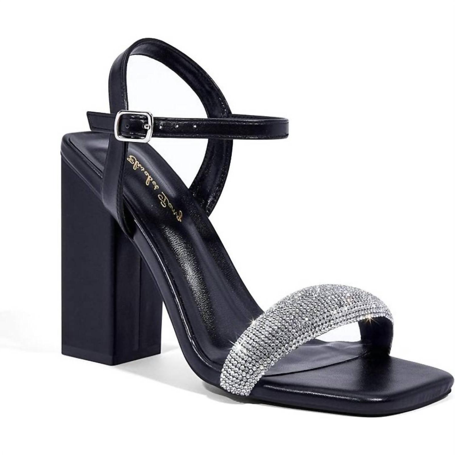 Elisabet Tang women&#39;s rhinestone ankle strap block heels size 11 - $33.66