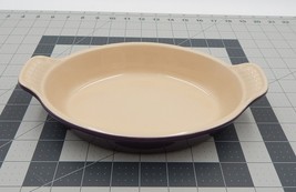 Le Creuset Heritage Stoneware Oval Fig Purple Gratin Casserole Baking Dish 9 In - £19.29 GBP