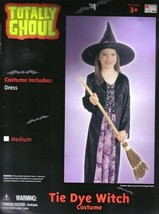 Child Tie Dye Witch Halloween Costume Girl&#39;s Medium 5-7 NEW UNUSED - £3.96 GBP