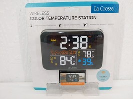 La Crosse 308-159-CBP Wireless Color Temp Station w/Sensor &amp; Power Adapter - £11.46 GBP