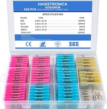 330Pcs.Haisstronica Heat Shrink Butt Connectors-Marine Grade Waterproof ... - $36.92